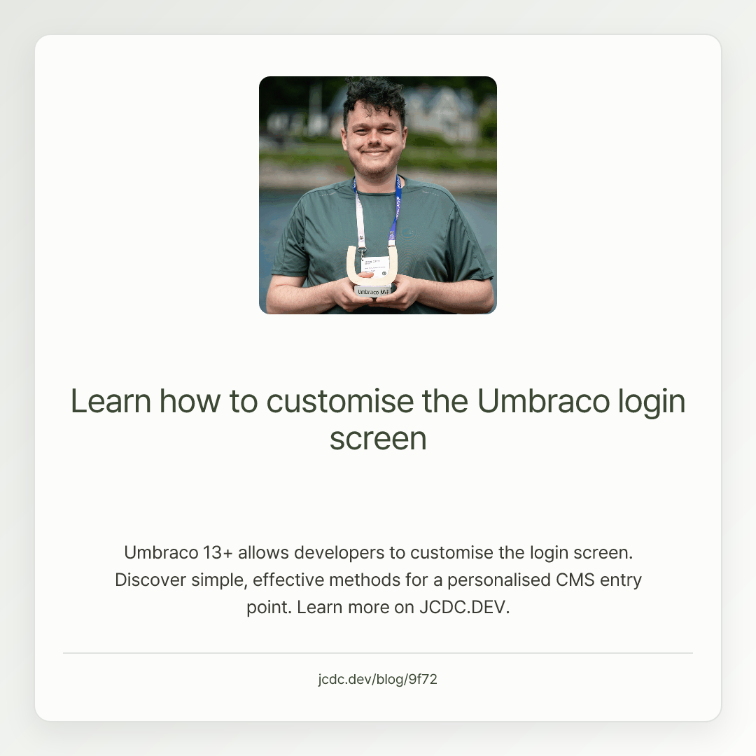 Umbraco Sign In Learn how to customise the Umbraco login screen