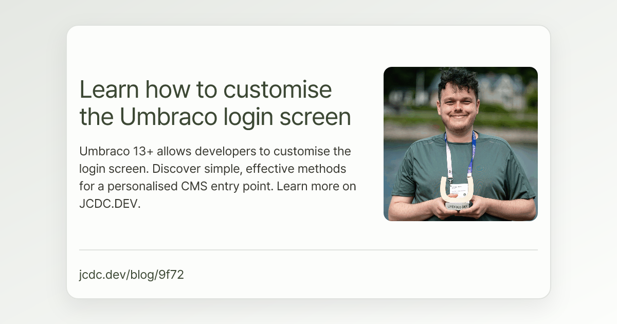 Umbraco Sign In Learn how to customise the Umbraco login screen
