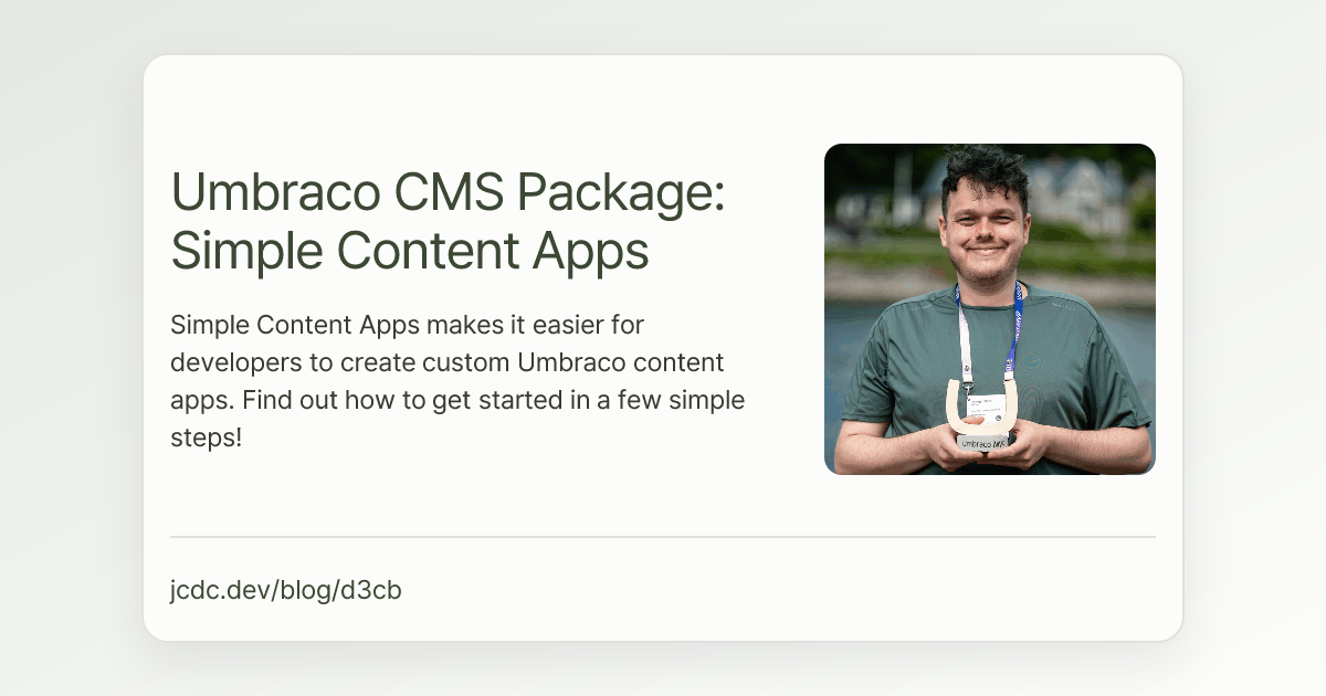 Umbraco CMS Package: Simple Content Apps